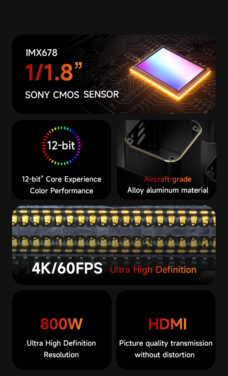 Mecânico visão pro imx678 sony - 4K Microscope Camera Sony Sensor avaliação e preço